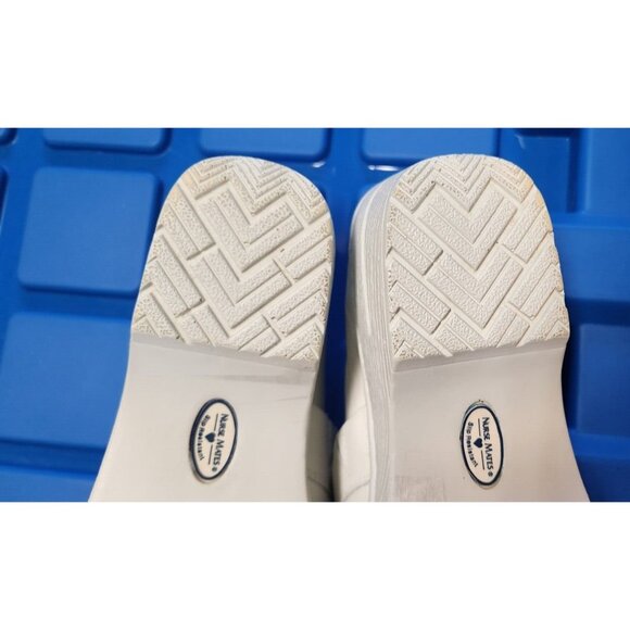 Nurse Mates Womens Shoes Sz 8W Kayla Slip On Leather Clog Slip Resistant Sole - Picture 7 of 7
